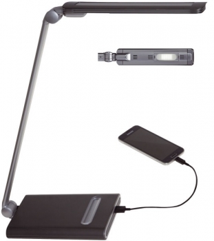 MAUL LED Tischleuchte PURE dimmbar mit USB Anschluß
